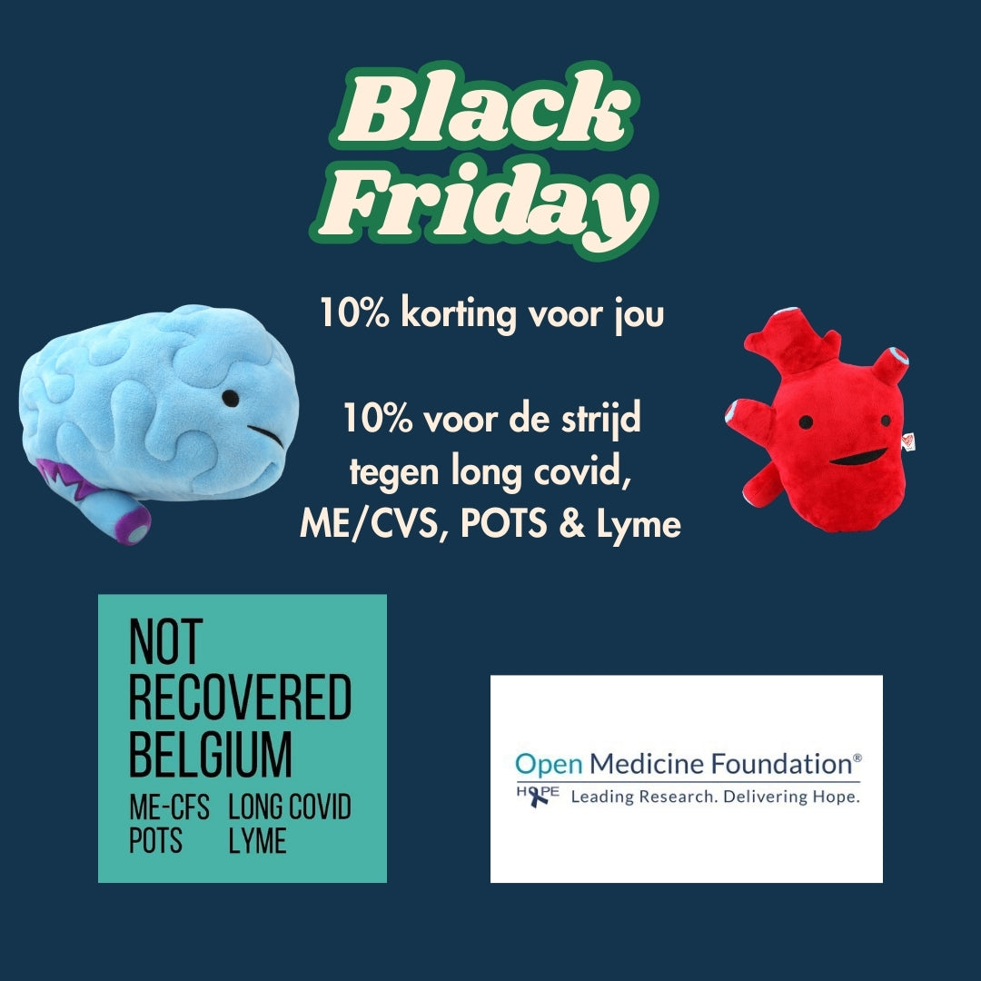 Black Friday = 10% voor jou + 10% voor de strijd tegen long covid