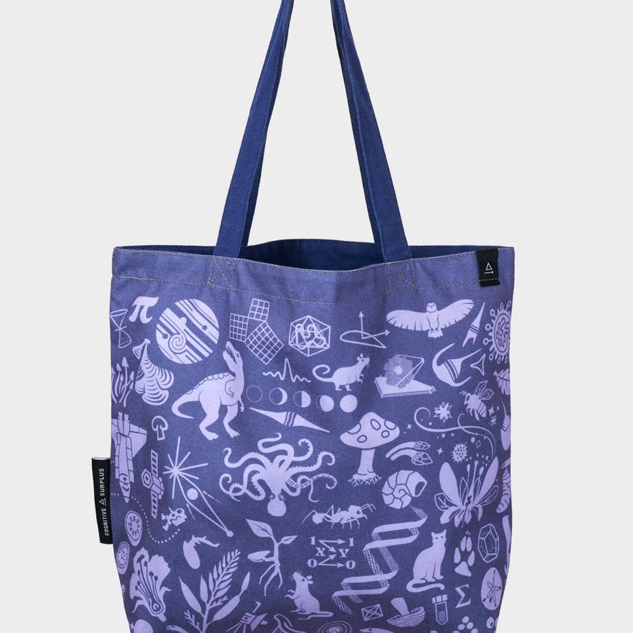 Shoulder bag "Science is magic that works" (purple)