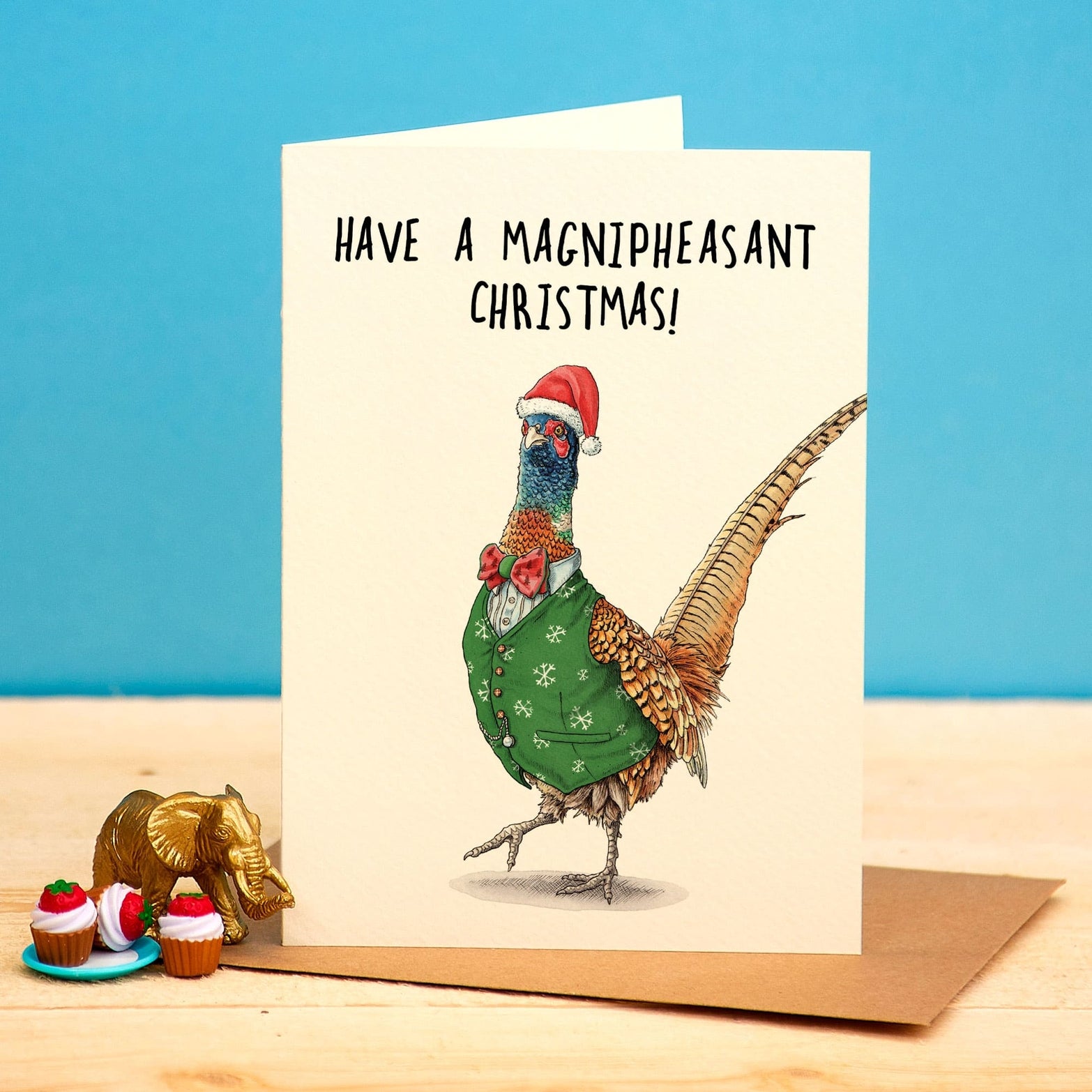 Wenskaart Fazant "Magnipheasant Christmas"