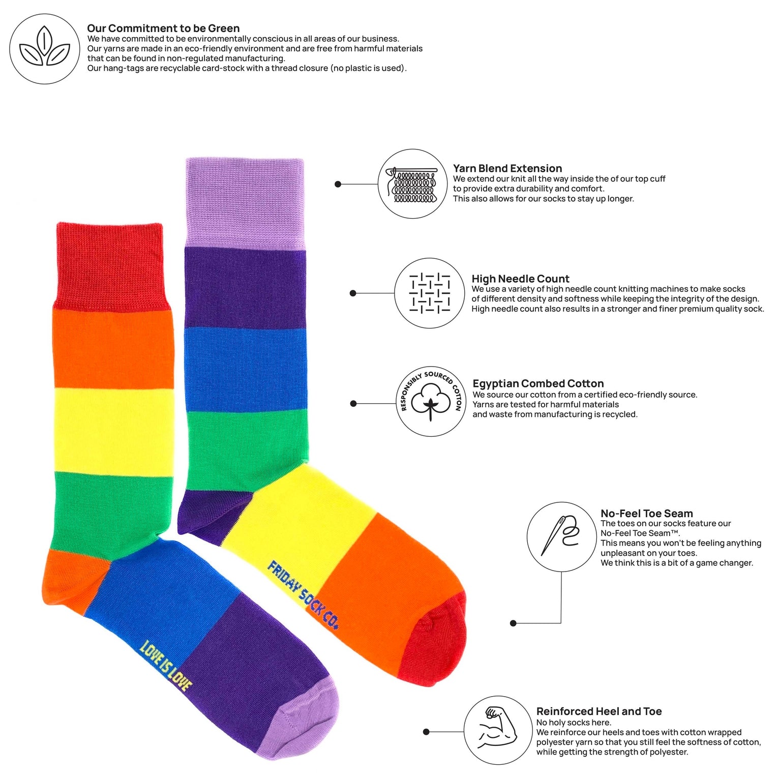 socks rainbow (love is love)