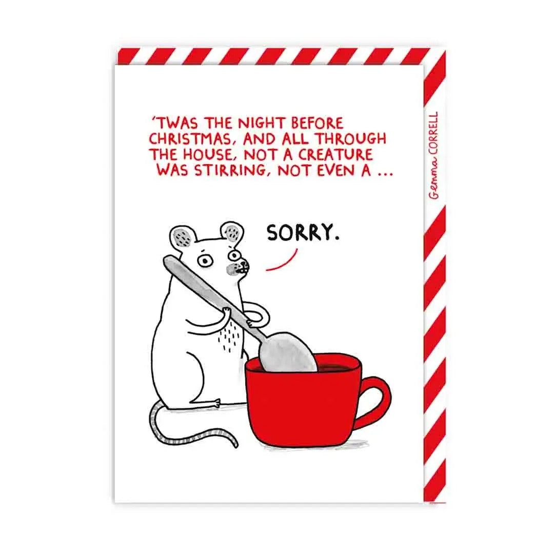 Greeting card Christmas "'twas the night before Christmas"