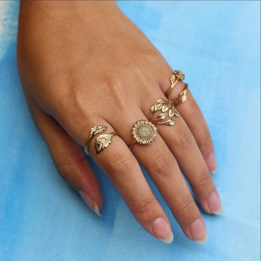 Bronze ring sunflower