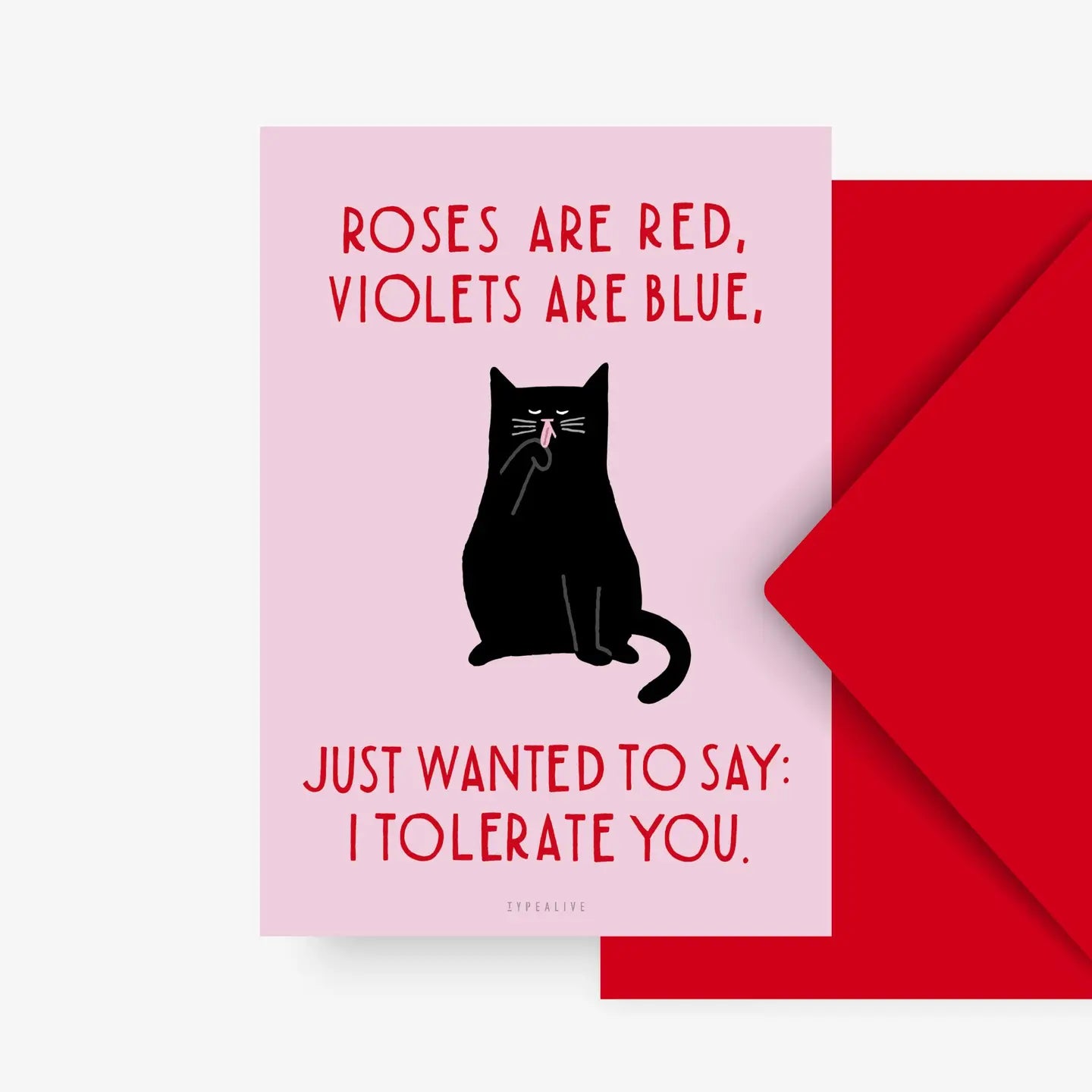 Wenskaart Valentijn "I tolerate you"