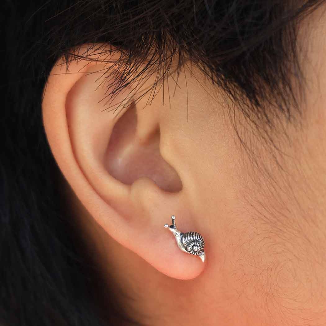 Boucles d'oreilles argent escargots