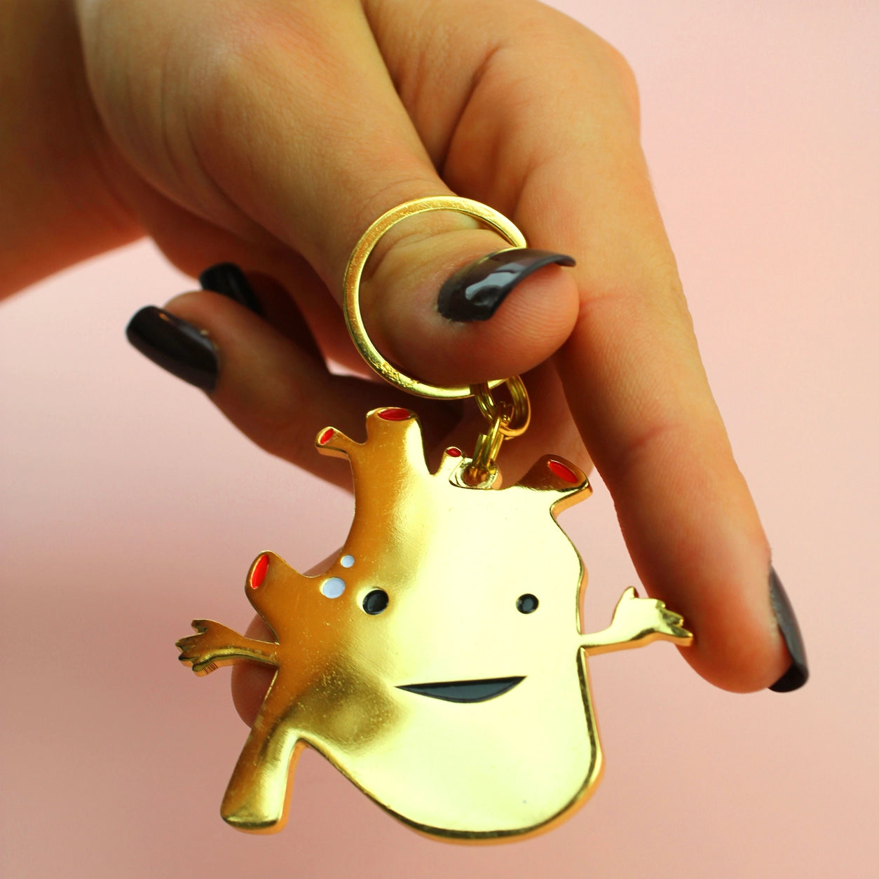 Keychain golden heart - I got the beat