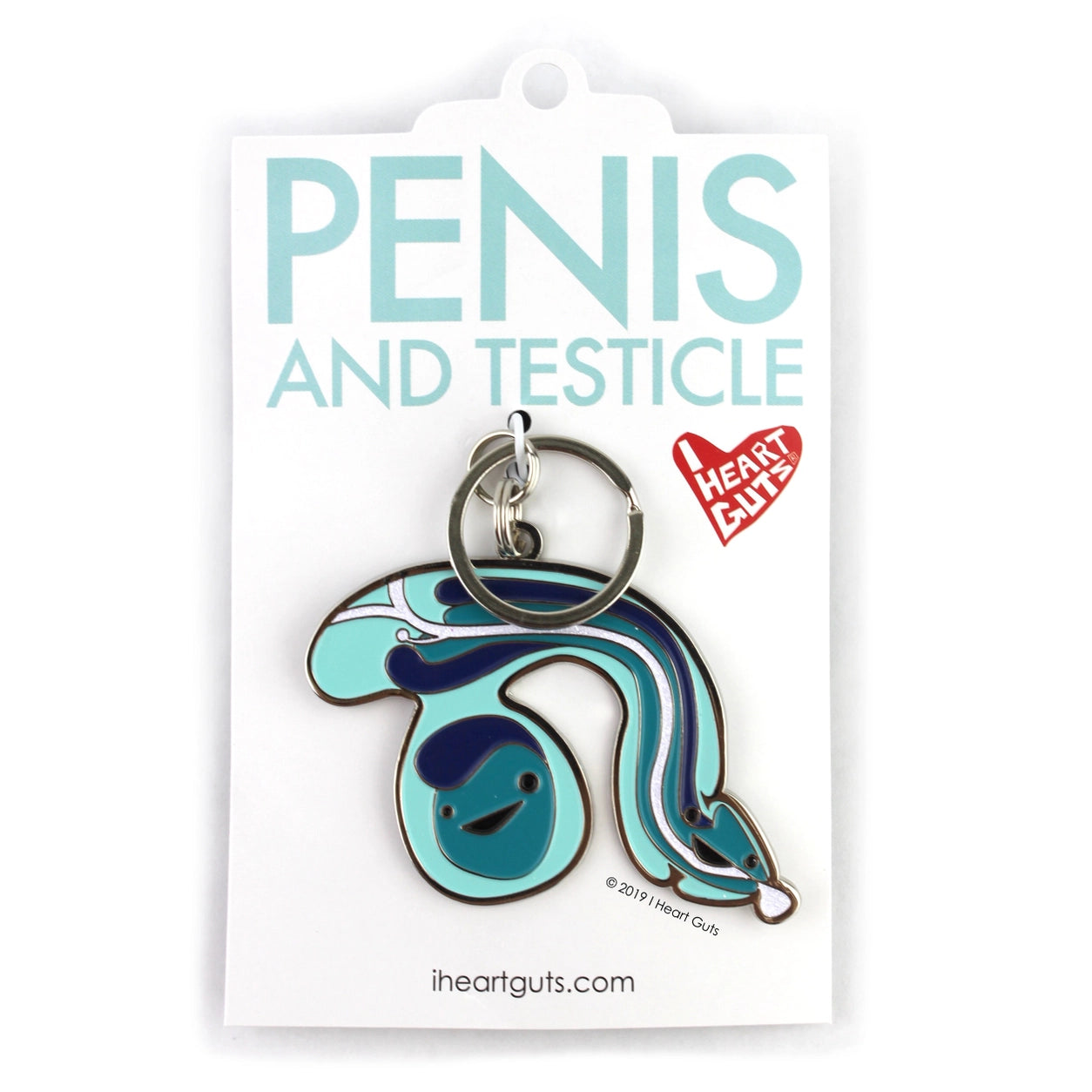 Keychain penis with glitter pee tube