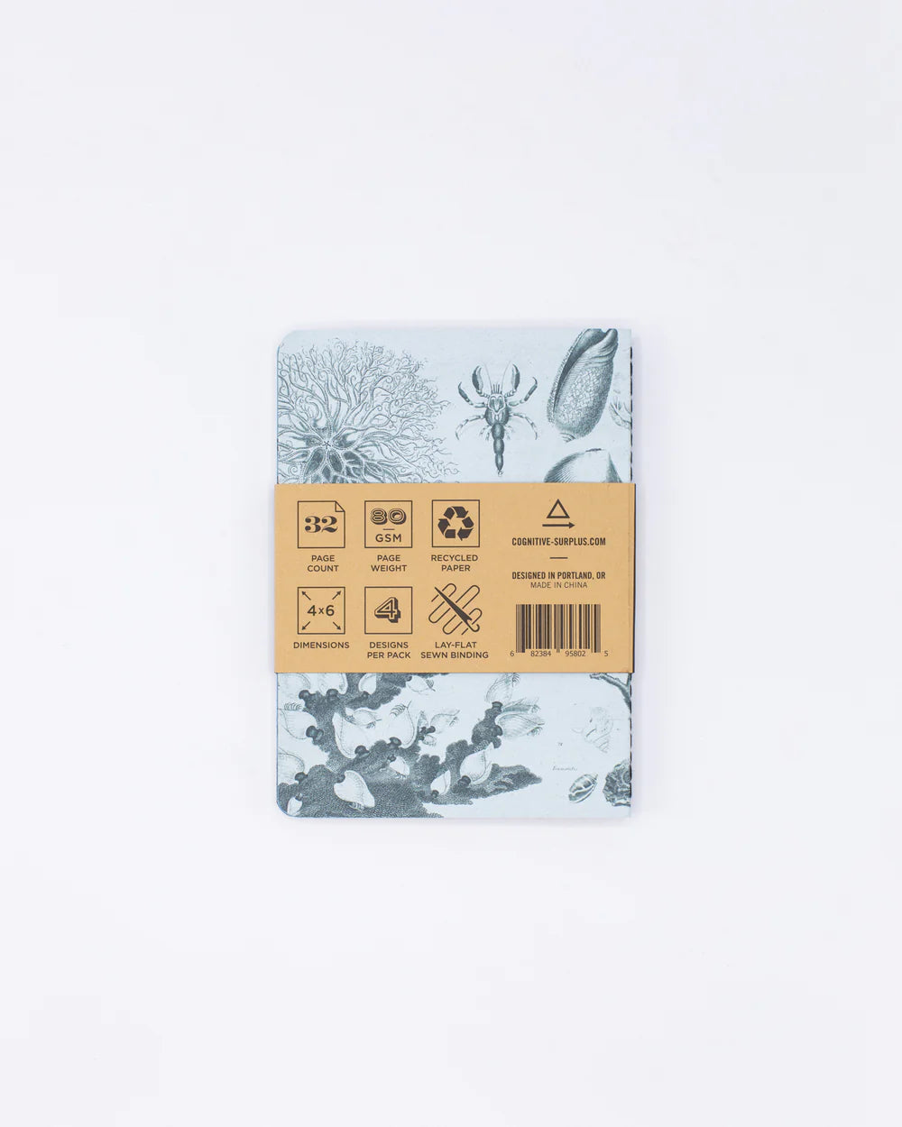 Set of pocket notebooks marine biology