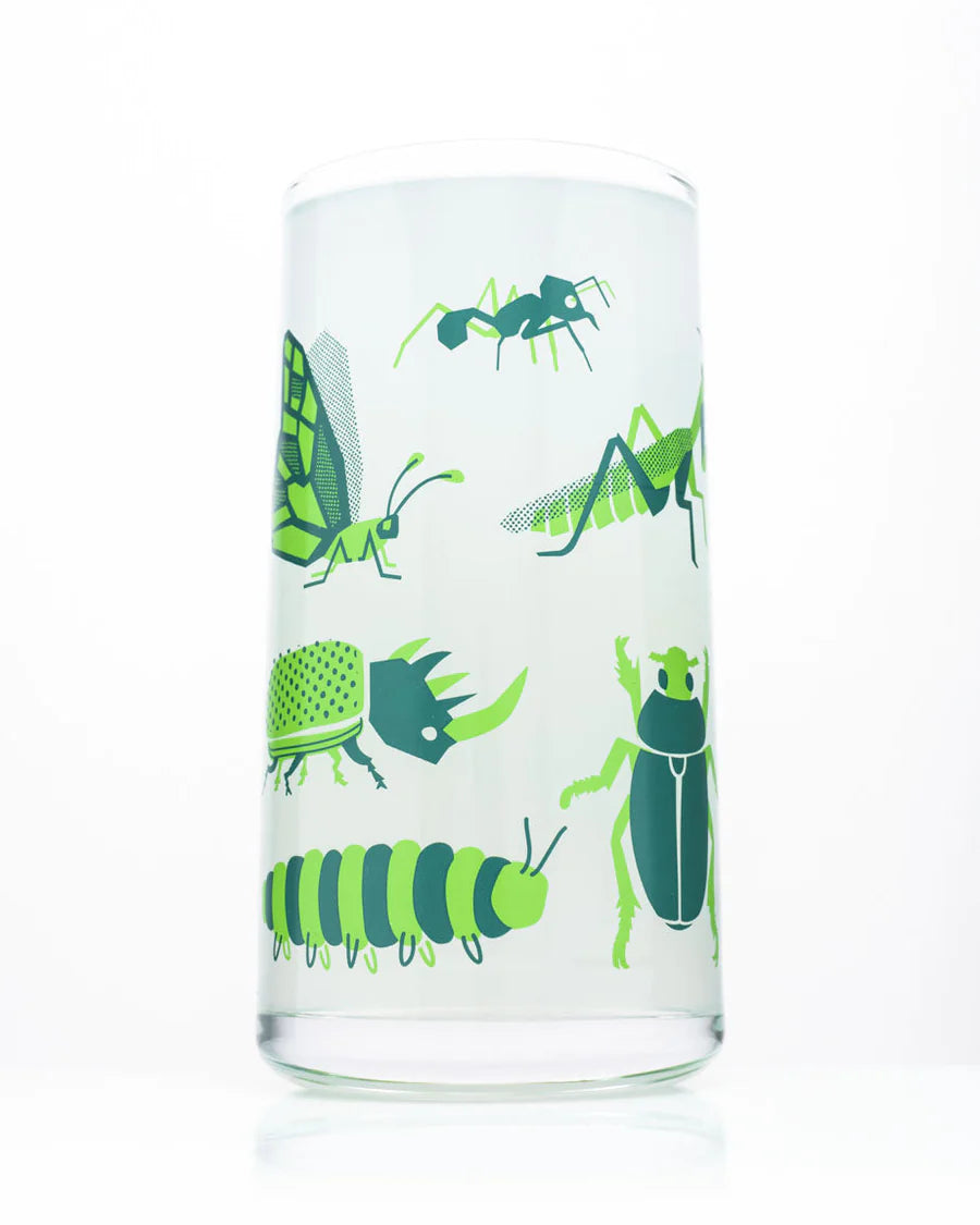 Glas retro insecten