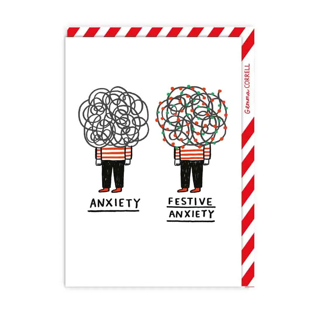 Wenskaart kerst “Festive Anxiety”