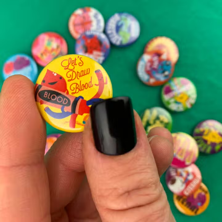 Buttons "Cute Organs & Health Care"