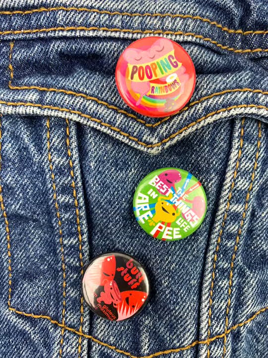 Buttons "Cute Organs & Health Care"