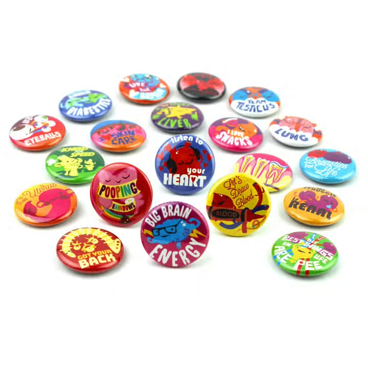 Buttons "Cute Organs & Health Care"