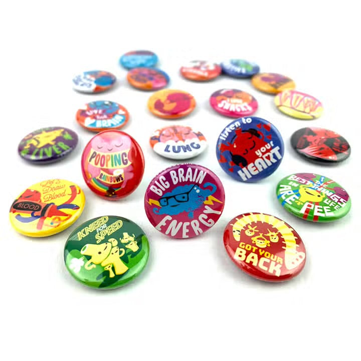 Buttons “Cute Organs & Health Care”