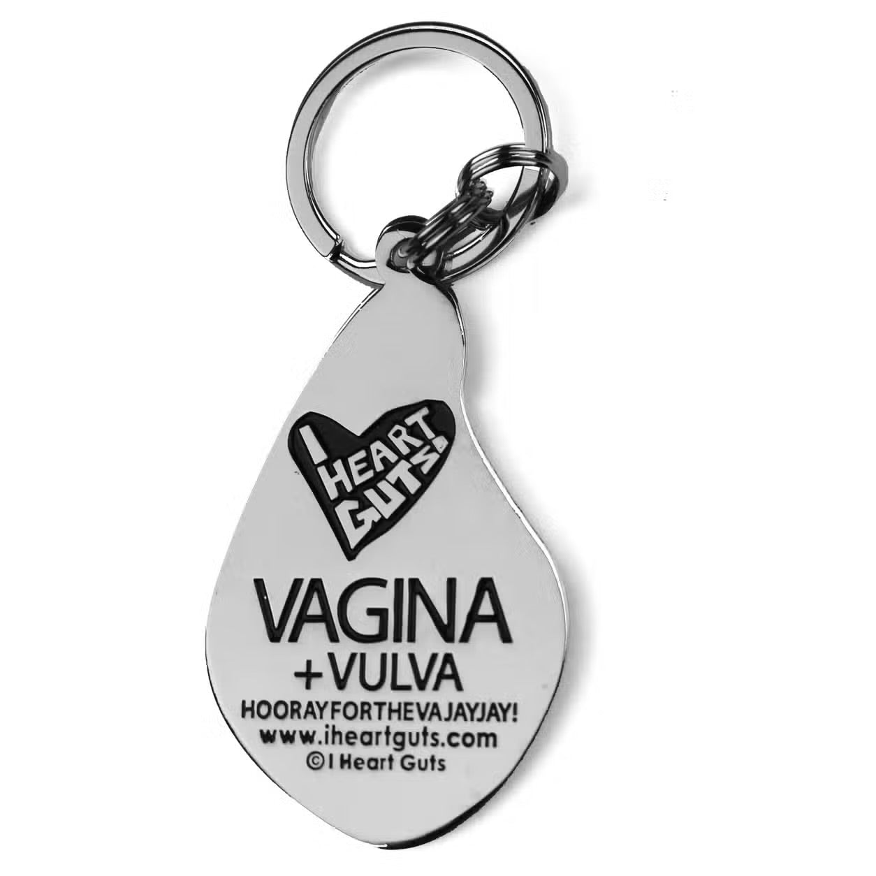 Keychain vulva with glitter clitoris