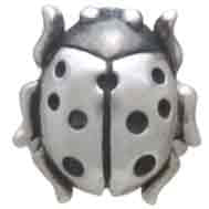 Silver earrings ladybug