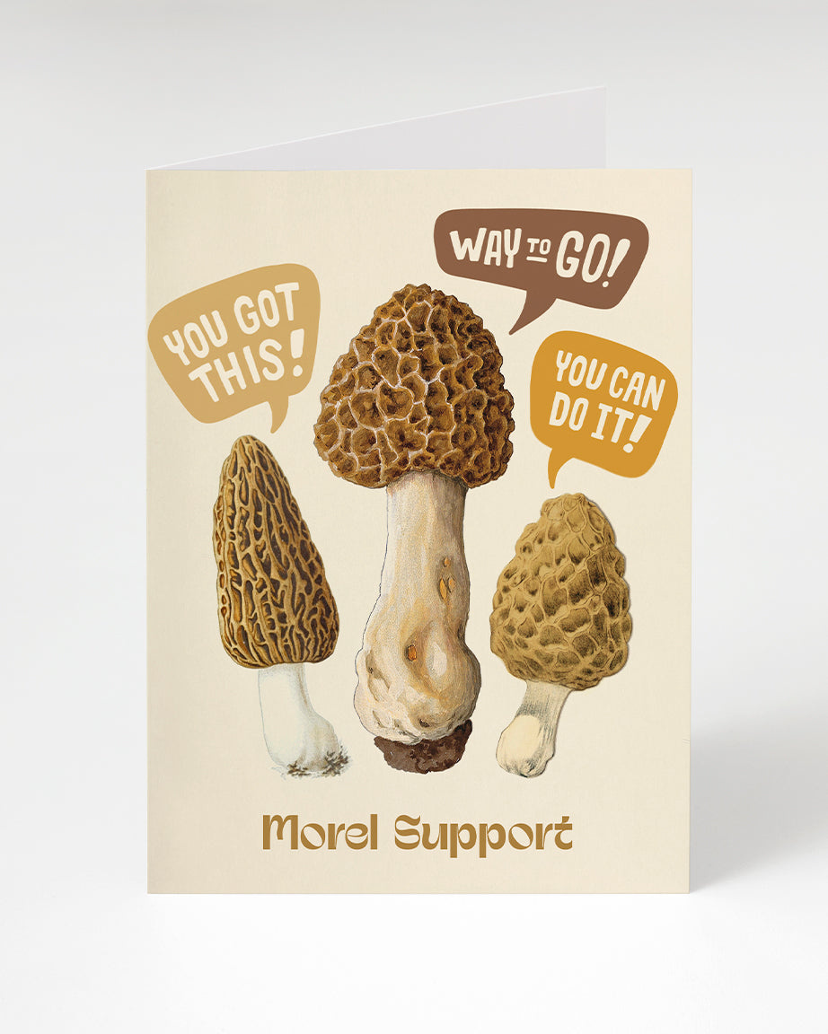 Greeting card "Morel support"