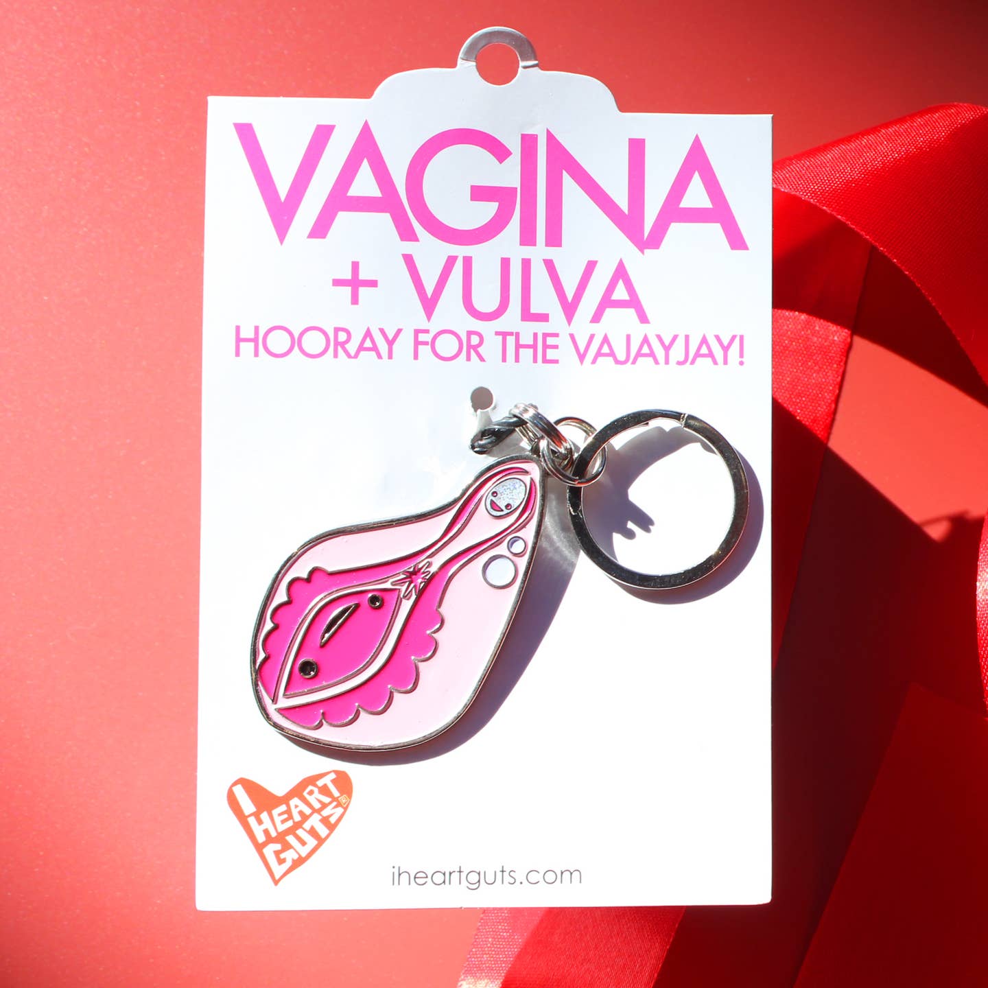 Sleutelhanger vulva met glitterclitoris