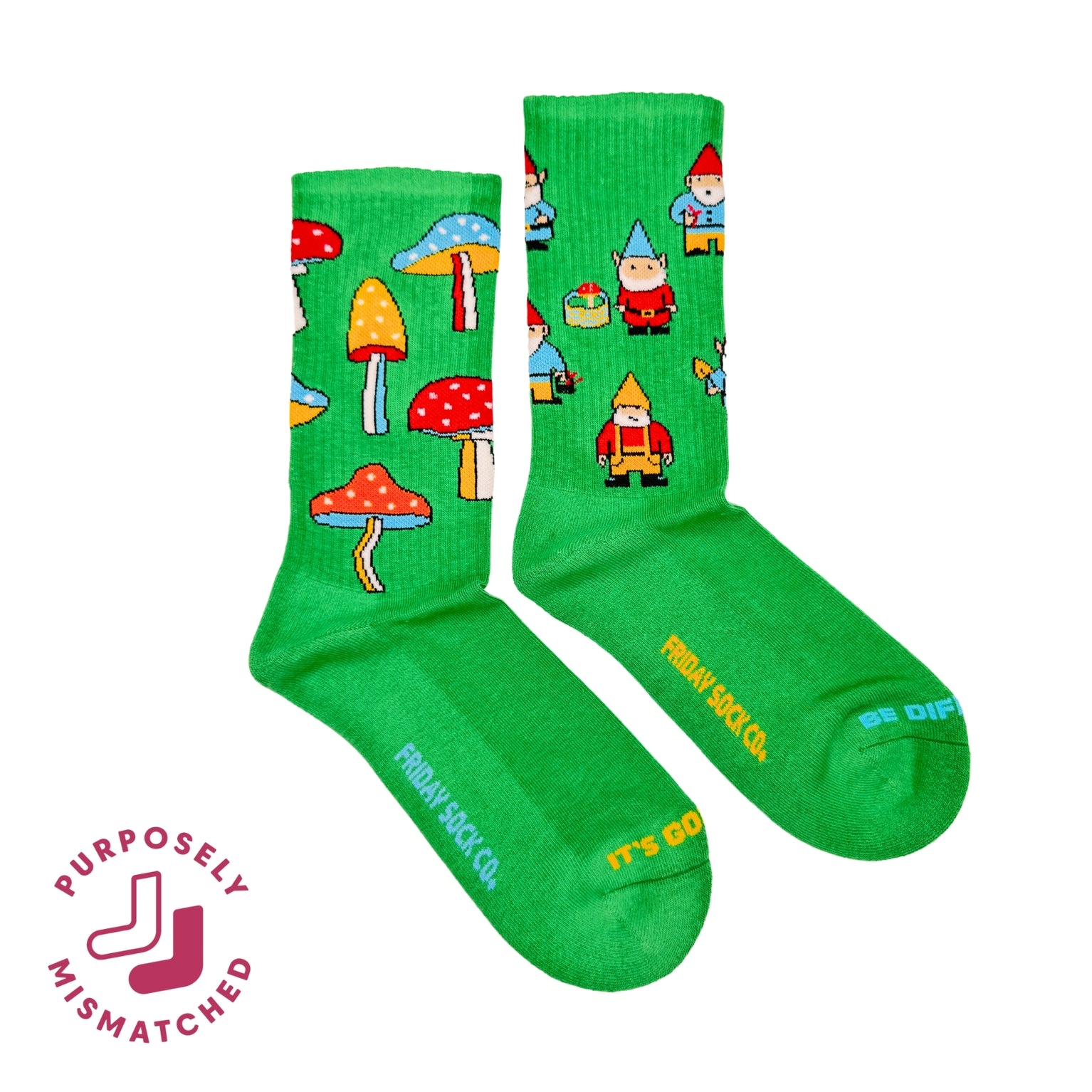Sports socks Mushrooms & Garden Gnome