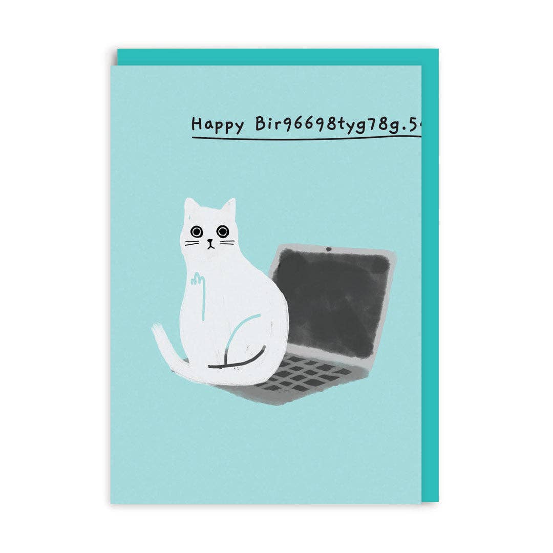 Wenskaart “Happy Bir9669.. laptop” - Fairy Positron