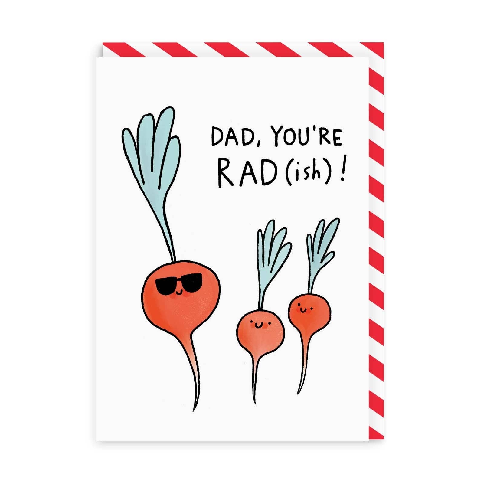 Wenskaart vaderdag "Dad You’re Rad(ish)" - Fairy Positron