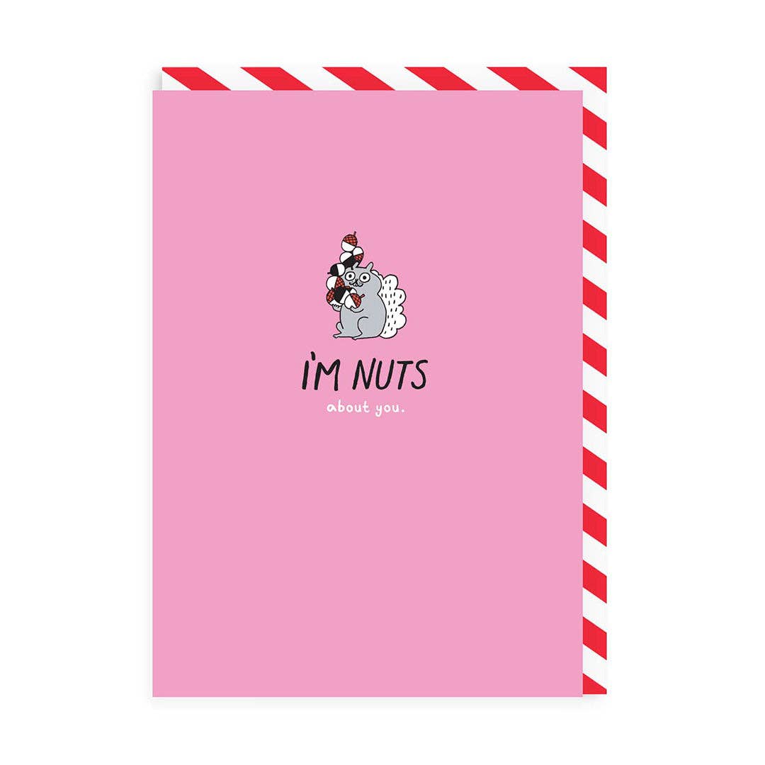 Wenskaart met pin "Nuts About You" - Fairy Positron