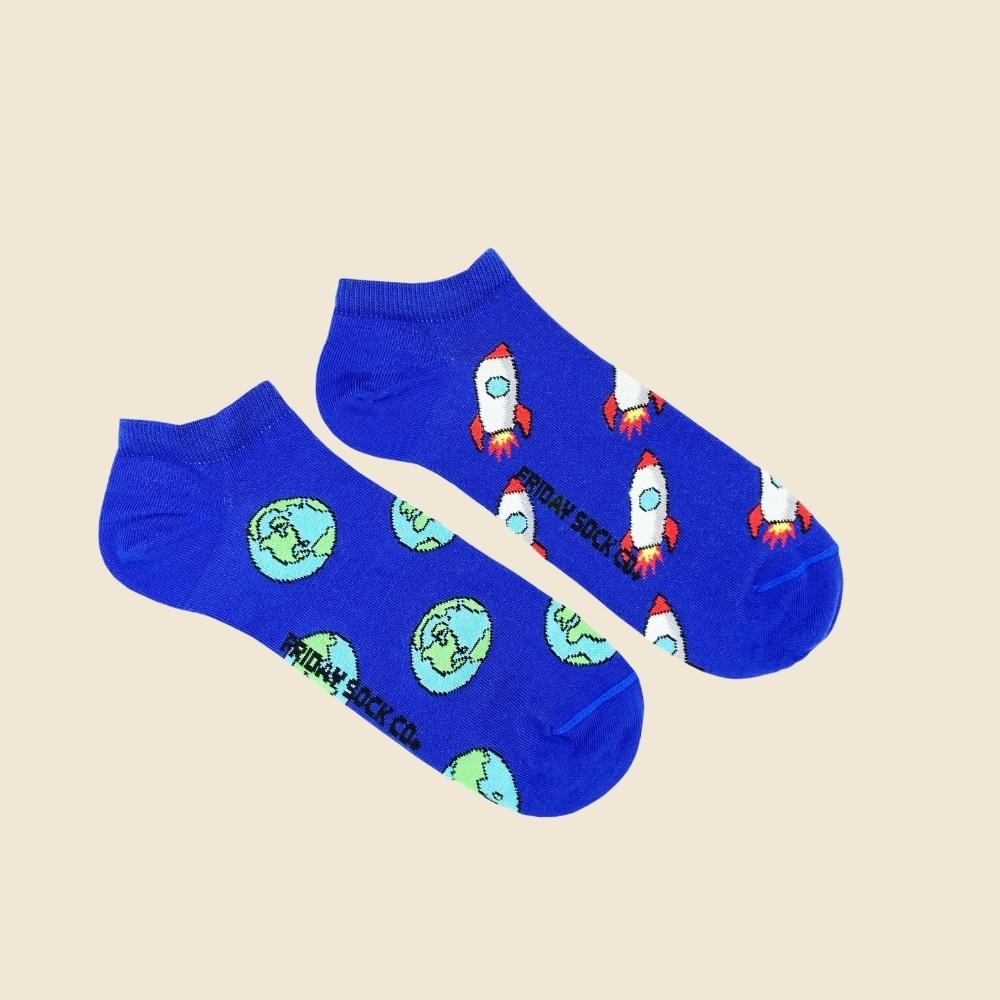 Ankle socks earth & rockets (40-44) - Fairy Positron