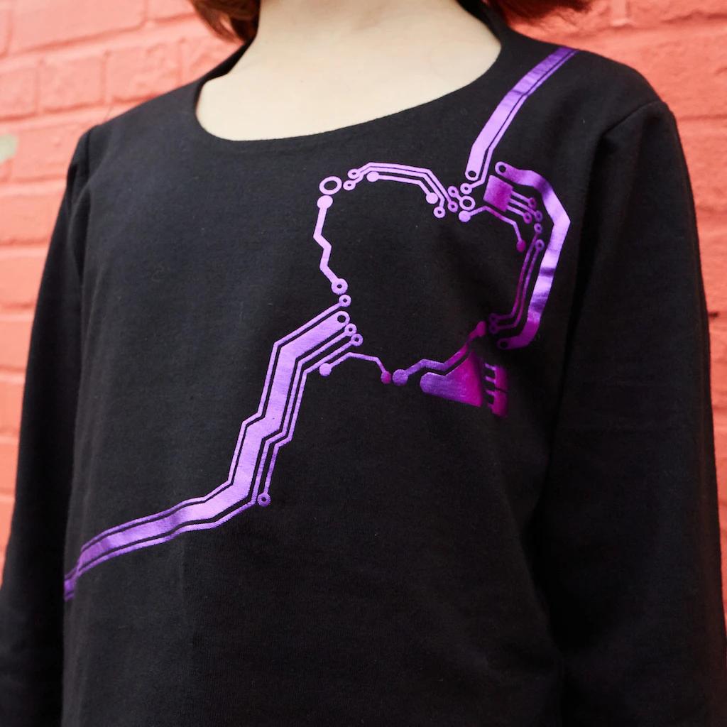 Longsleeve tuniek "Android Heart Circuit" (5-16j) - Fairy Positron