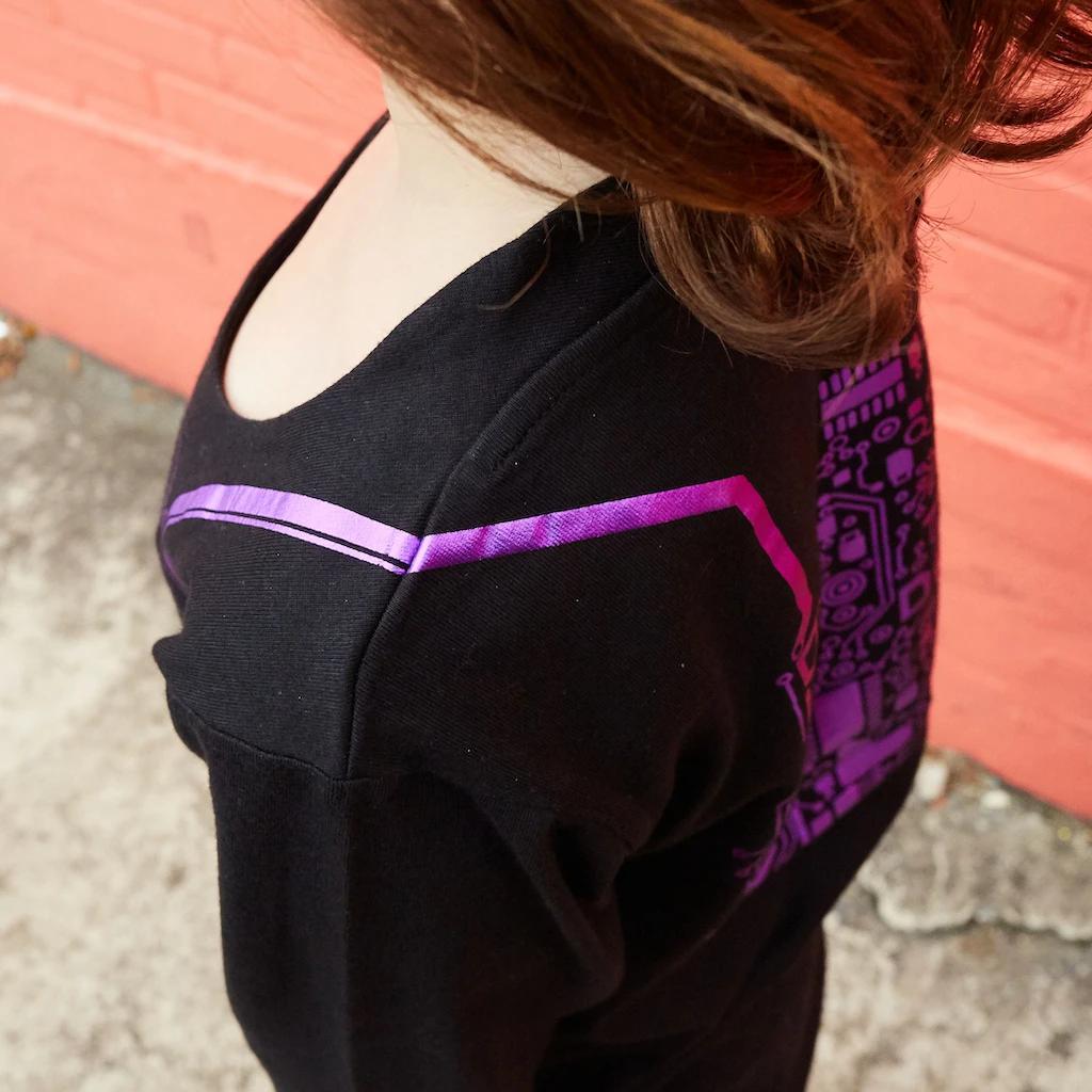 Longsleeve tuniek "Android Heart Circuit" (5-16j) - Fairy Positron