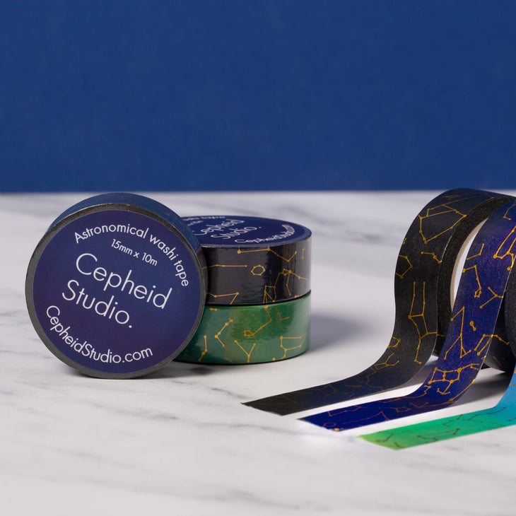 Washi-tape sterrenbeelden (midnight black) - Fairy Positron