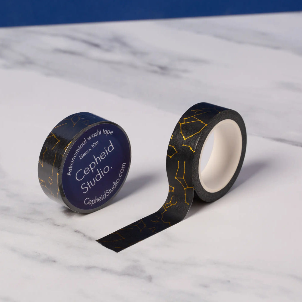 Washi-tape sterrenbeelden (midnight black) - Fairy Positron