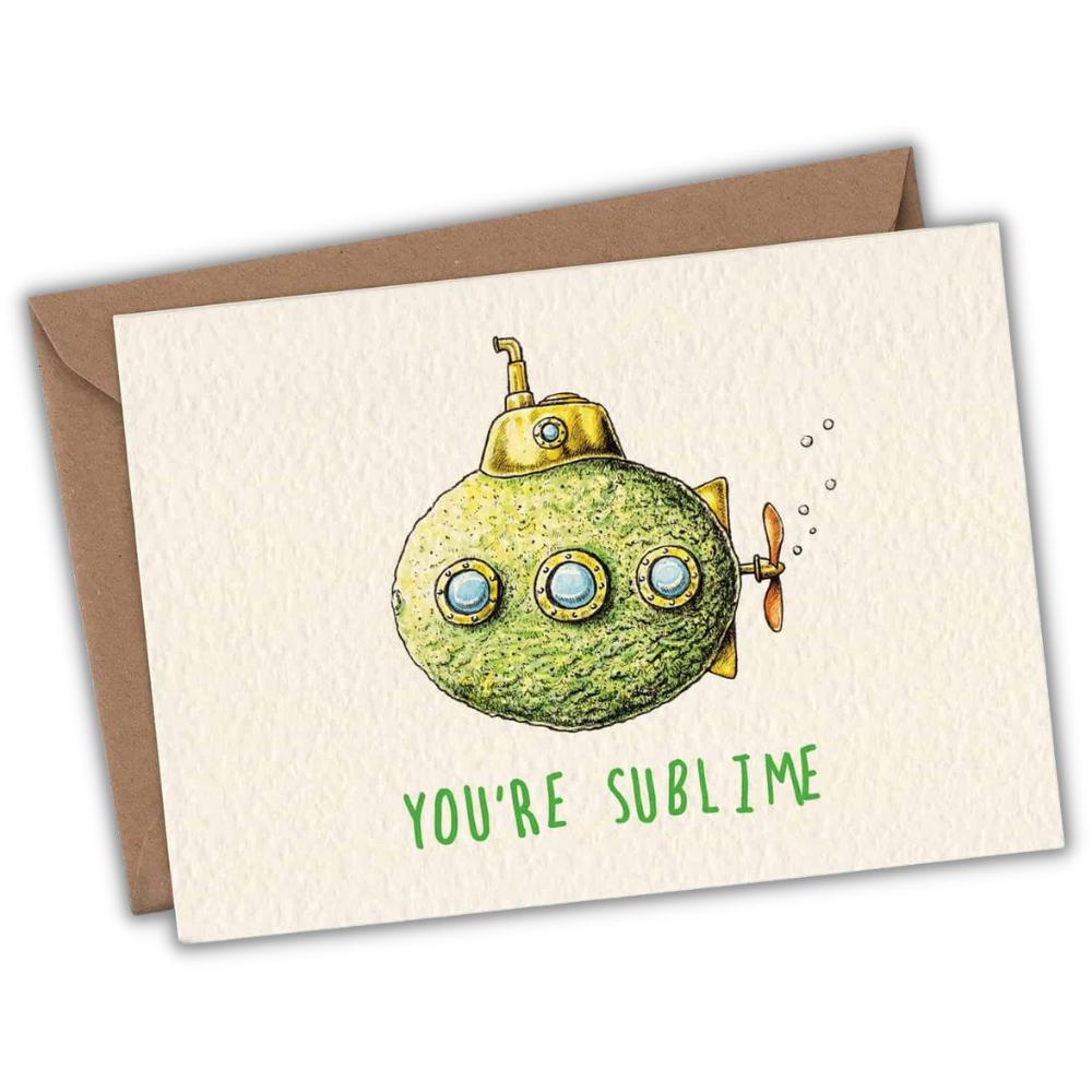 Greeting card lime "You're sublime" - Fairy Positron