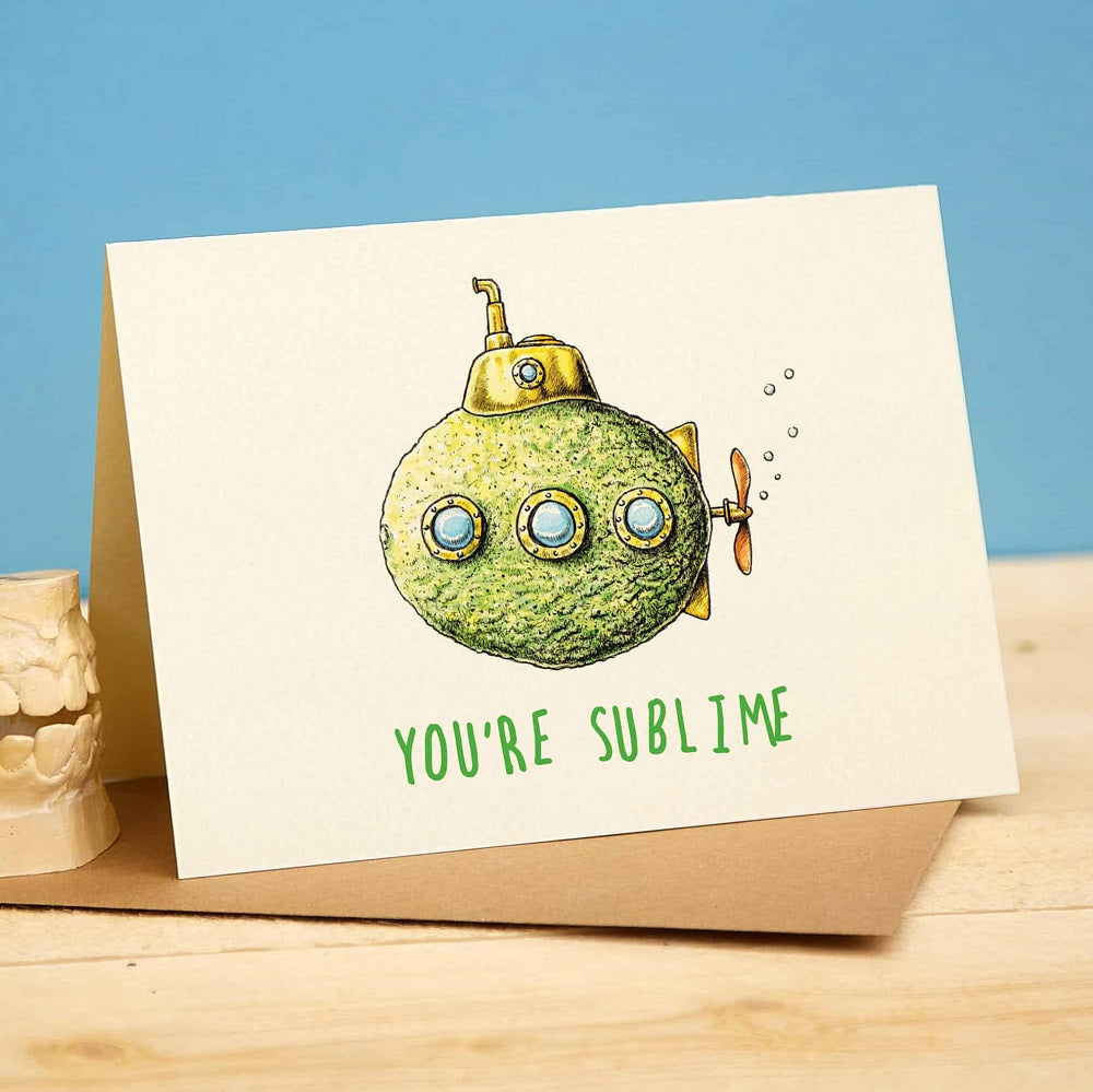 Greeting card lime "You're sublime" - Fairy Positron