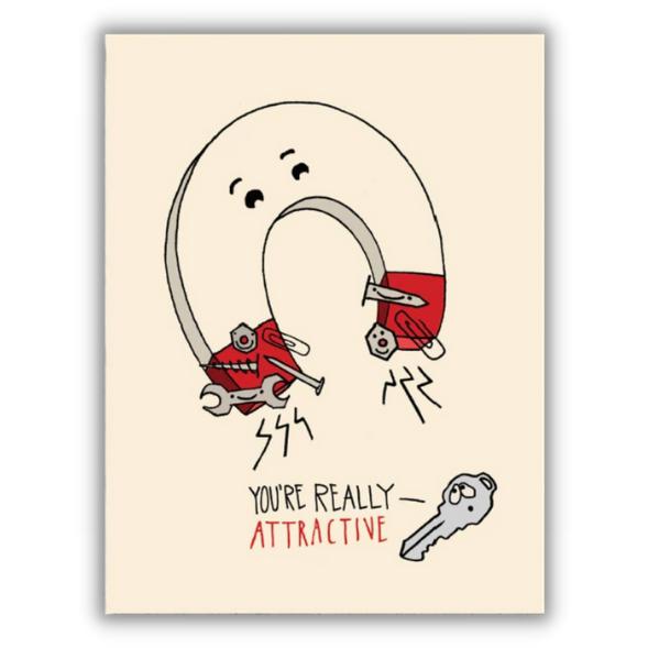 Wenskaart magneet "You're really attractive" - Fairy Positron