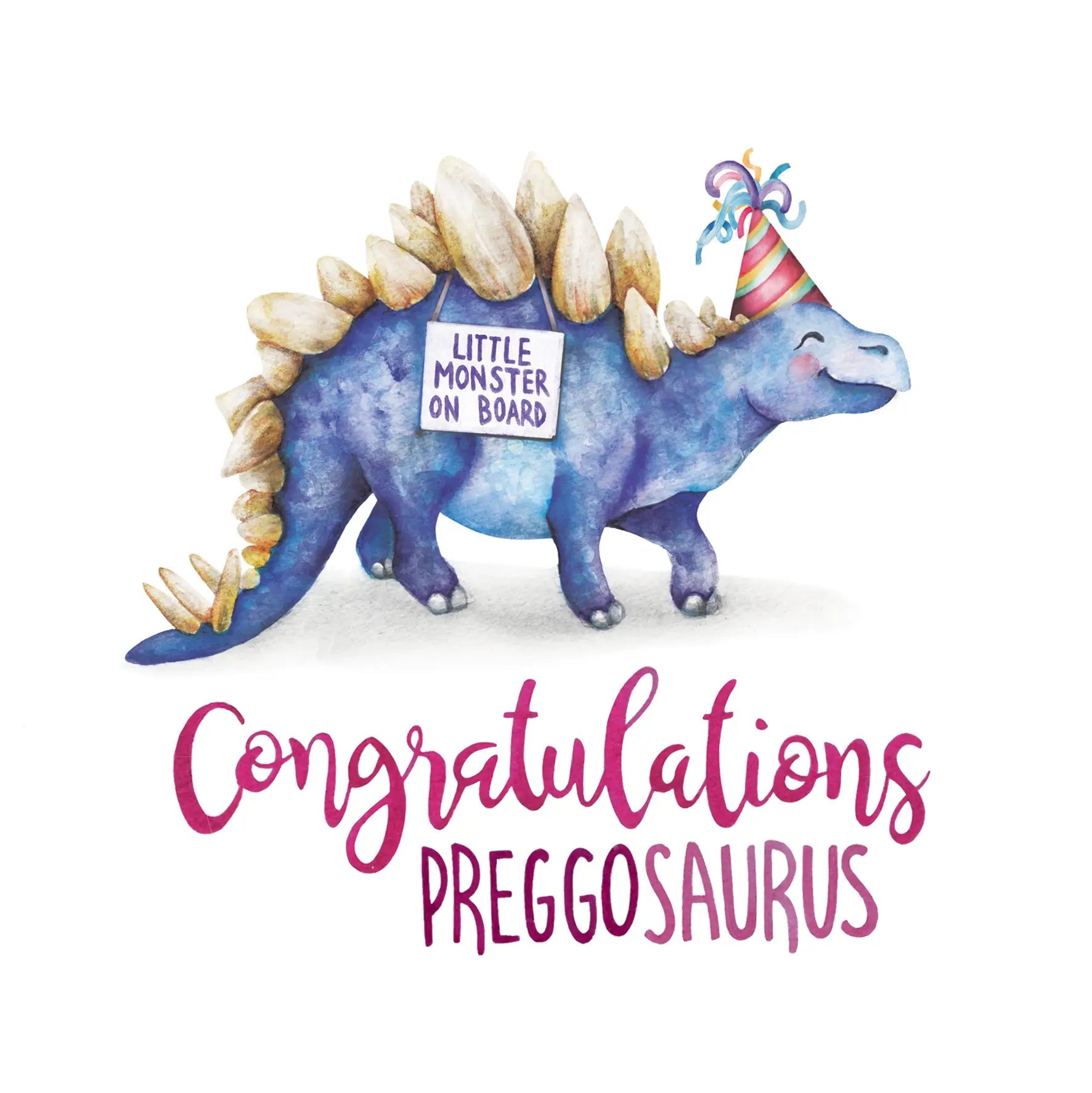 Wenskaart "Preggosaurus" - Fairy Positron