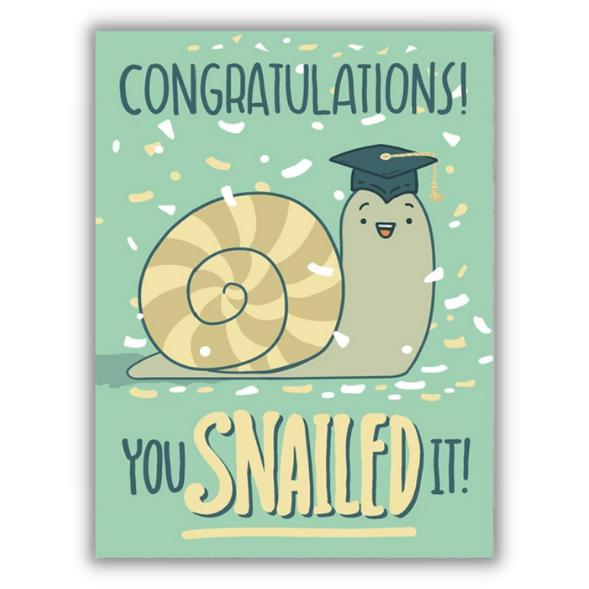 Wenskaart slak "Congratulations! You snailed it!" - Fairy Positron