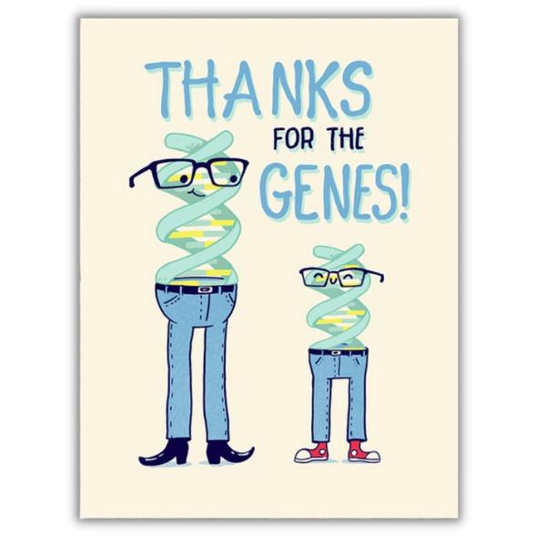 Greeting card "Thanks for the genes!" - Fairy Positron