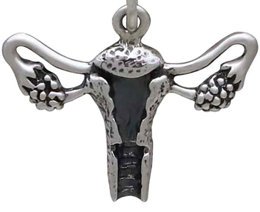 Silver earrings vulva & uterus - Fairy Positron