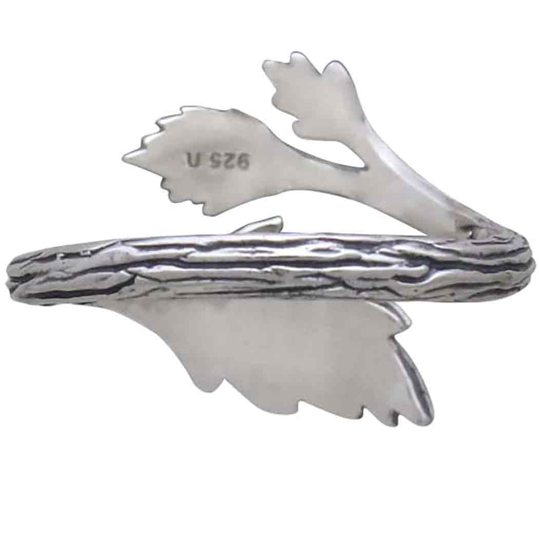 Silver ring leaves - Fairy Positron