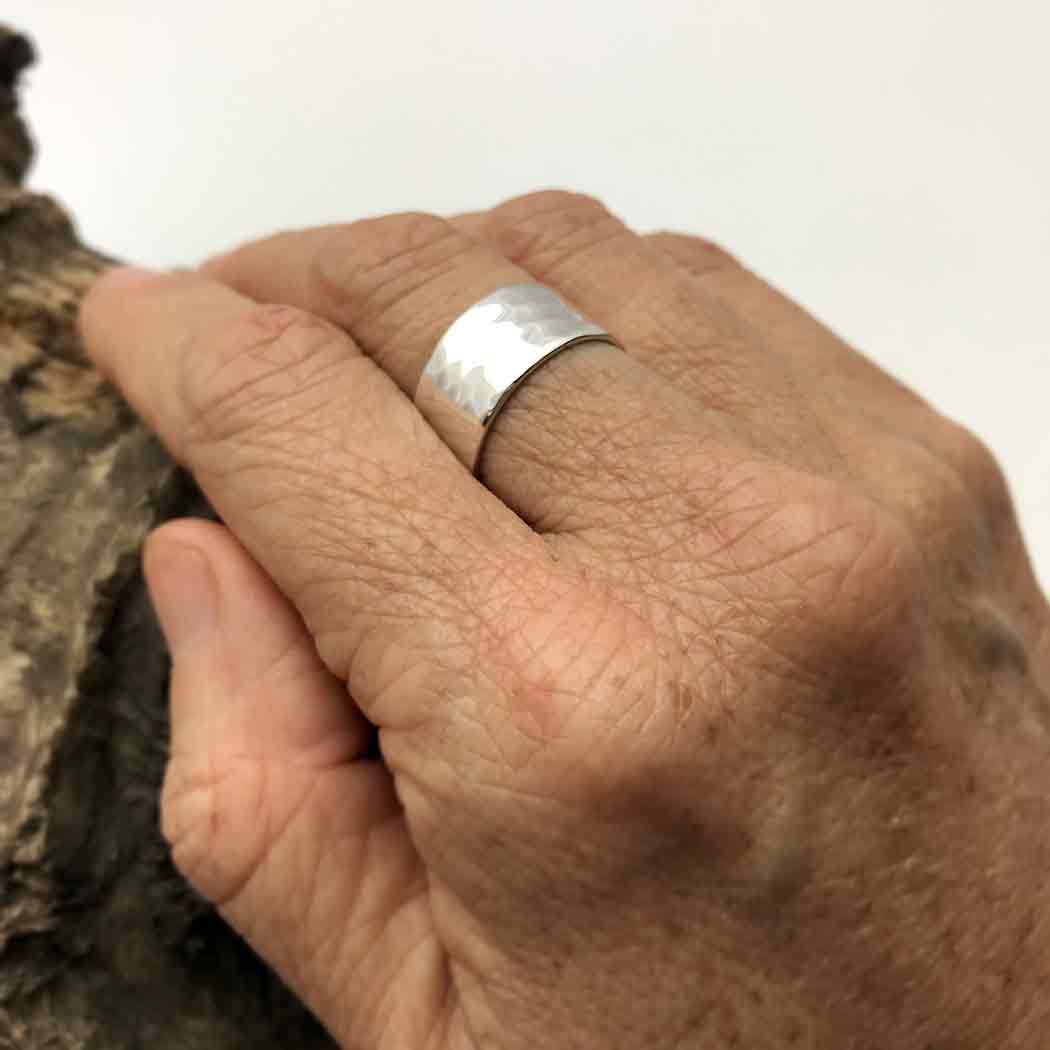 Silver ring "hammertime" (wide) - Fairy Positron