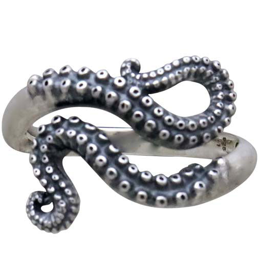 Zilveren ring octopusarmen - Fairy Positron