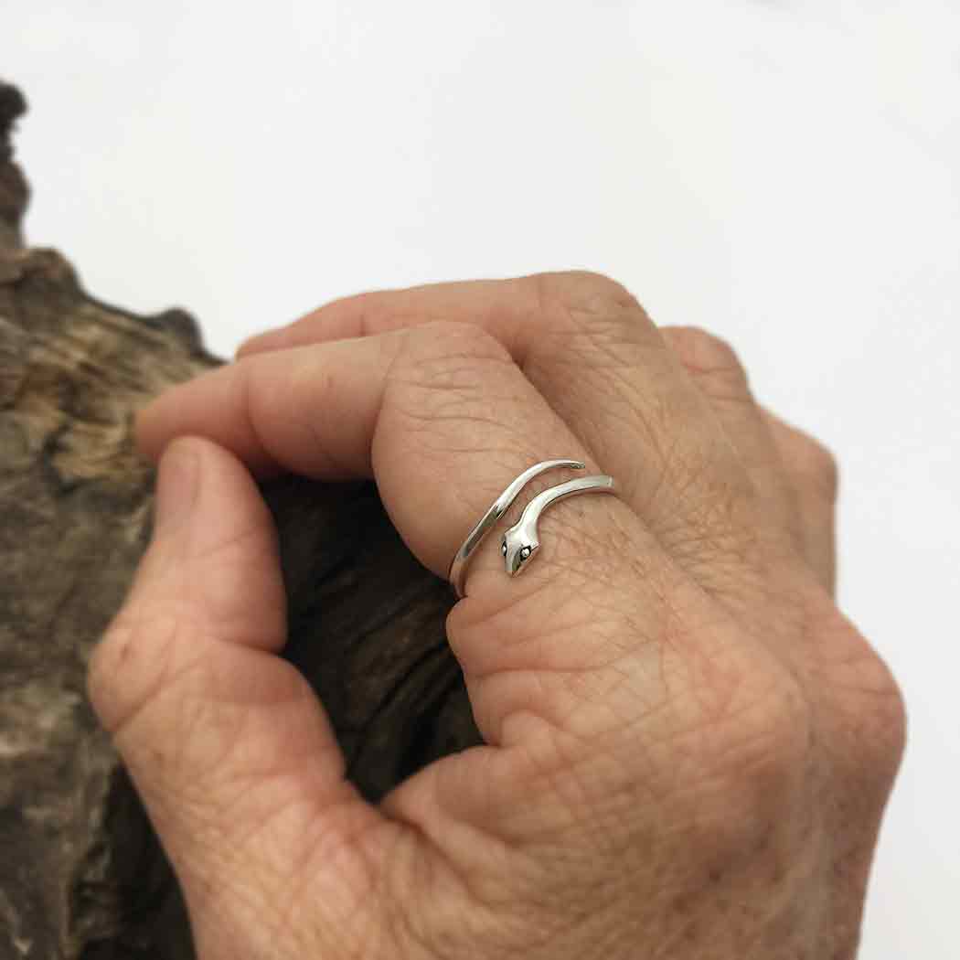 Zilveren ring slang - Fairy Positron