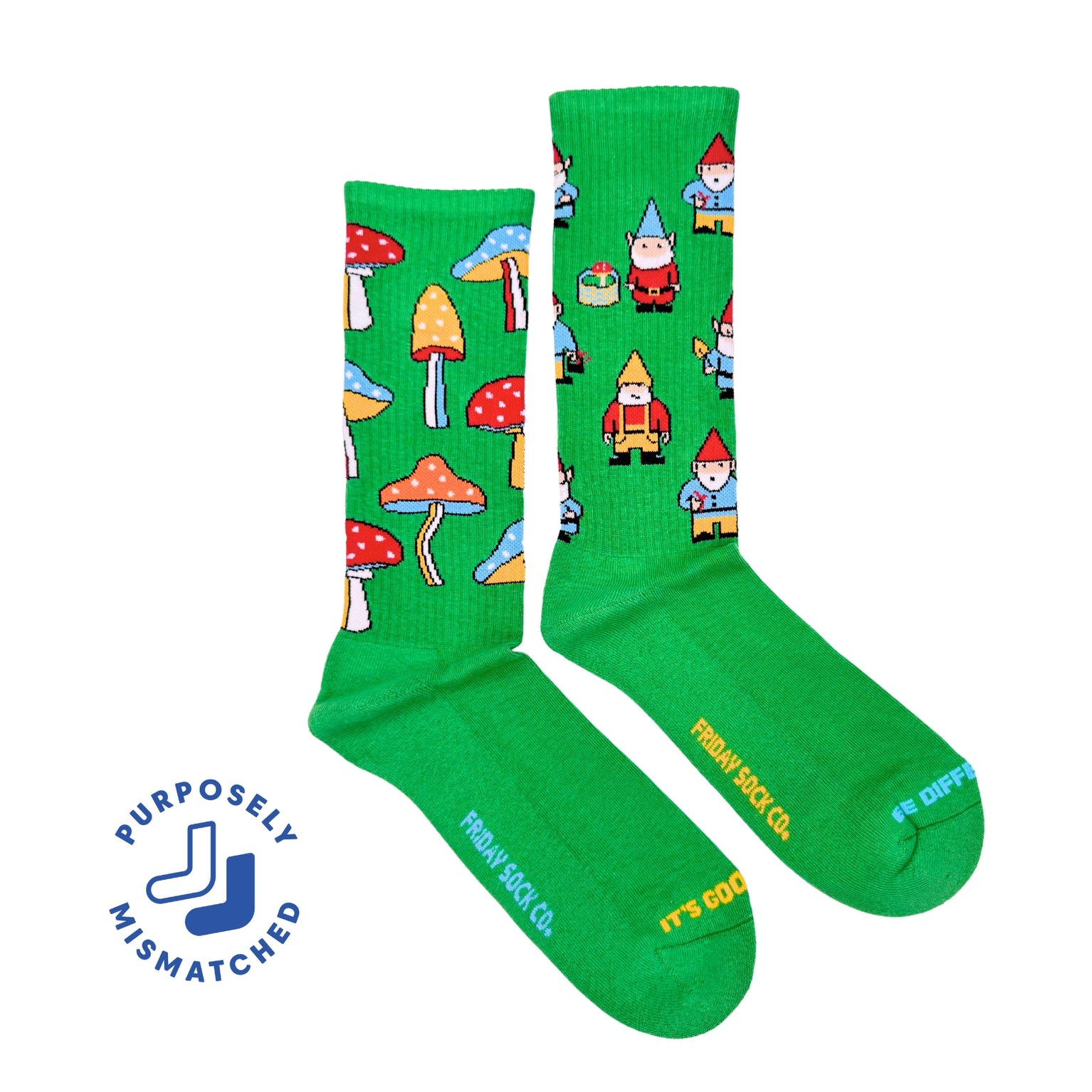 Sports socks Mushrooms & Garden Gnome