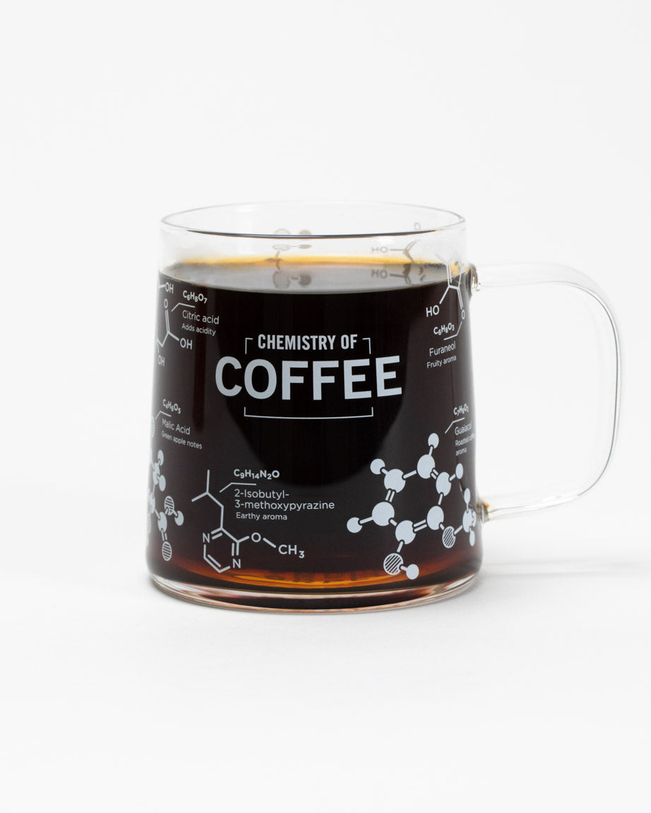 Glass Mug "The Chemistry of Coffee"