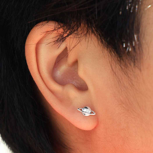 Silver earrings space set