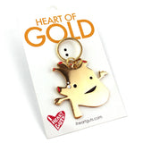 Sleutelhanger gouden hart - I got the beat