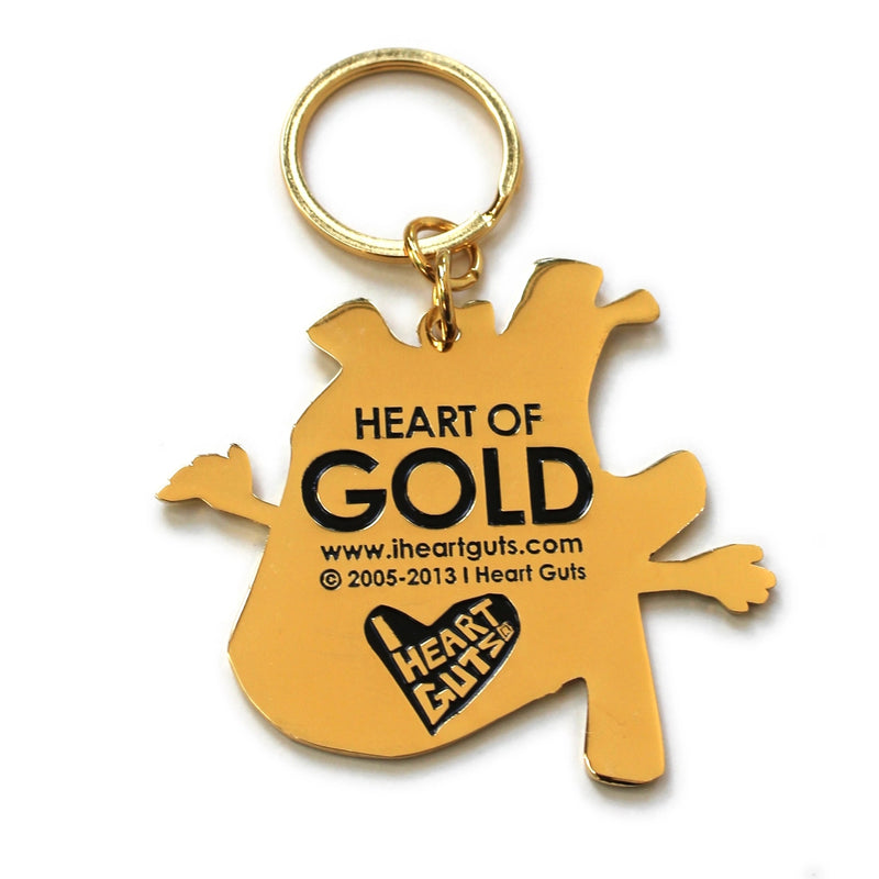 Sleutelhanger gouden hart - I got the beat