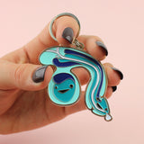 Sleutelhanger penis met glitterplasbuis