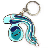 Sleutelhanger penis met glitterplasbuis