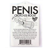 Sleutelhanger penis met glitterplasbuis