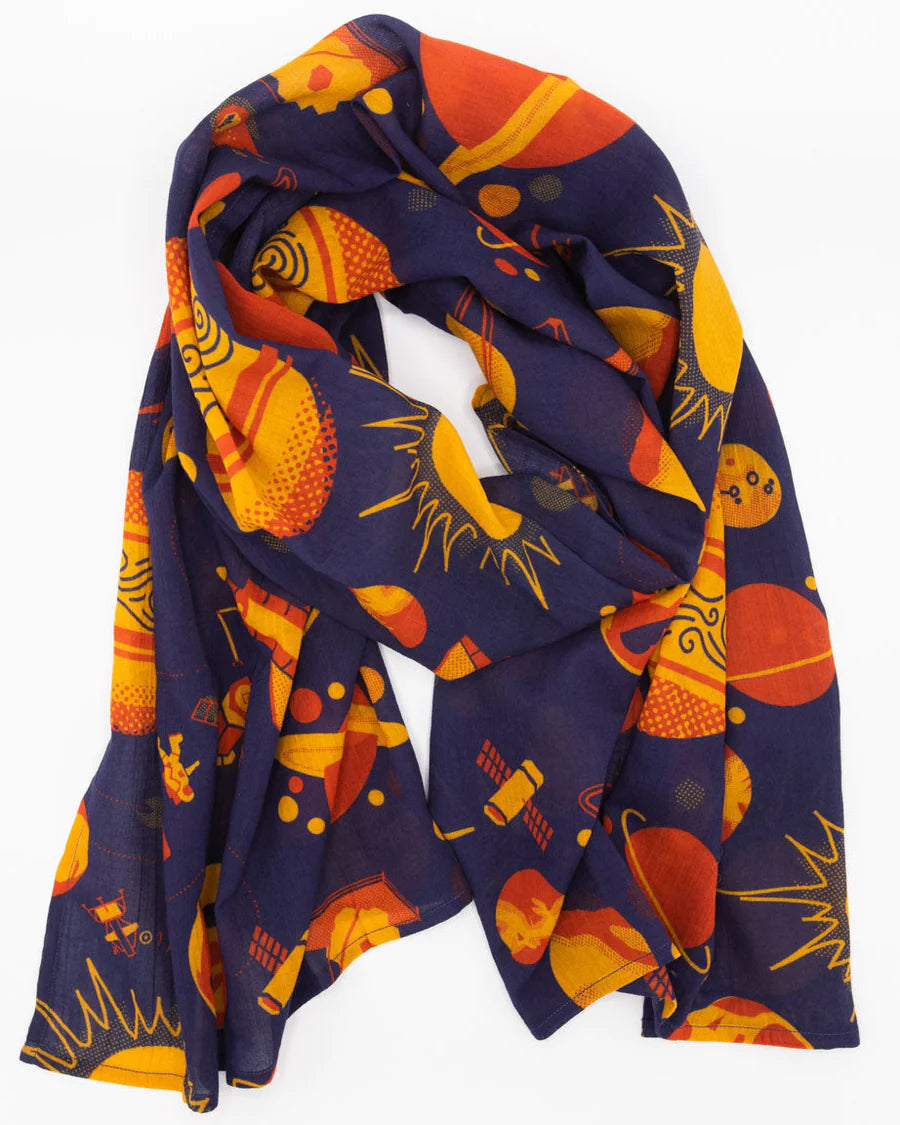 Retro astronomy scarf